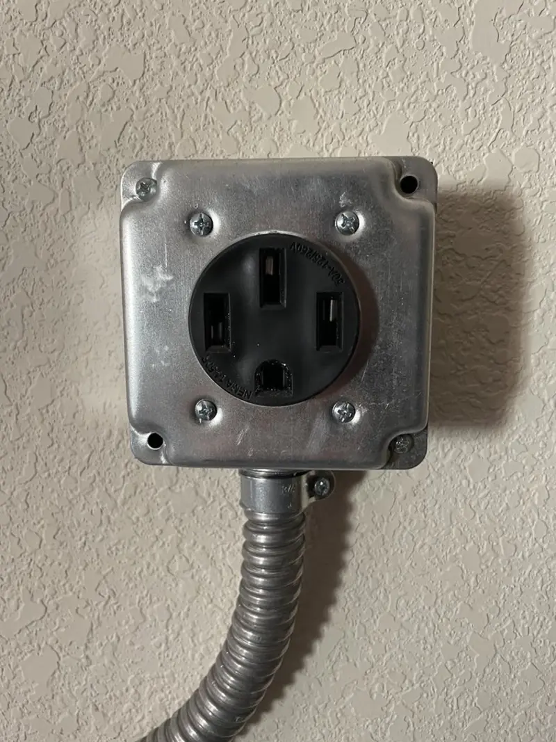 NEMA 14-50 outlet installed for Electrical Panel Upgrade in Fort Bragg